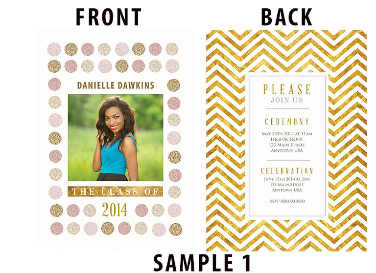 high school seniors graduation card announcement