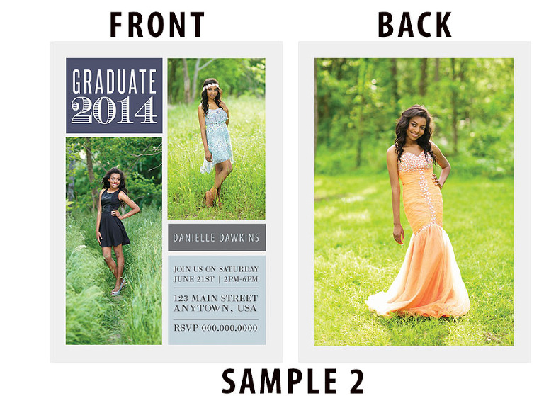 high school seniors graduation card announcement