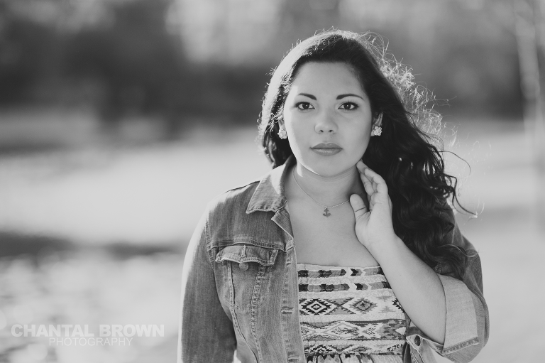 High School senior picture for Tyler Texas in black and white