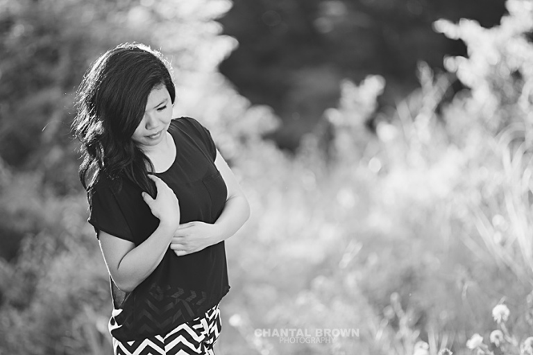 Carrollton senior portrait photographer of black and white picture candid shot.