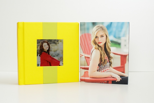 Richardson senior portraits 10x10 custom made album with fine leather material designed by Chantal Brown in Highland Park Dallas.